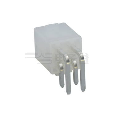 Pitch 4.2mm 双排 90°DIP Wafer 带定位柱 2X2Pin 本色 亮锡
