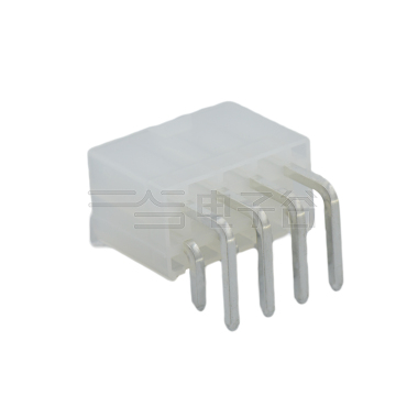 Pitch 4.2mm 双排 90°DIP Wafer 实心针 2X4Pin 本色 亮锡