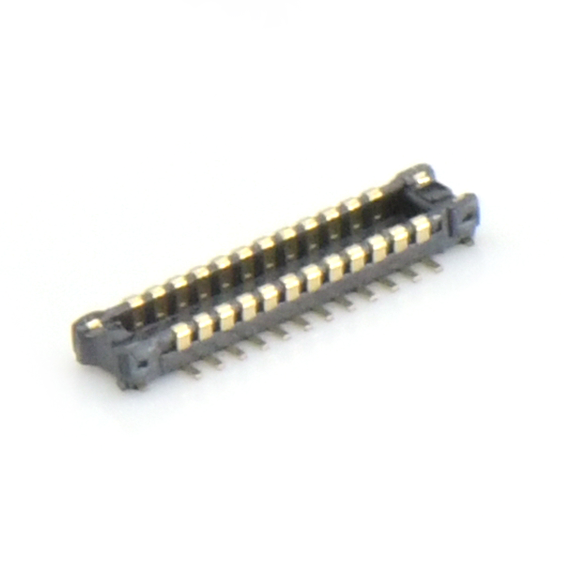 B0402板对板连接器Pitch 0.40mm H0.65mm公座 24Pin黑色 镀金1.5u"