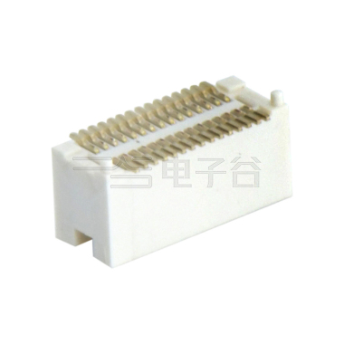Board to Board Pitch0.5 单槽 H4.3 双排SMT型带柱母座 30Pin 白色 镀全金G/F