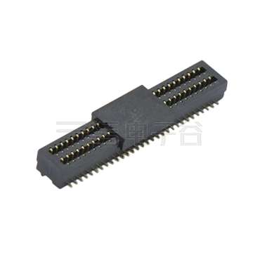 Board to Board Pitch0.8 双槽 H3.0 双排SMT型带柱母座 60Pin 黑色 Gold flash