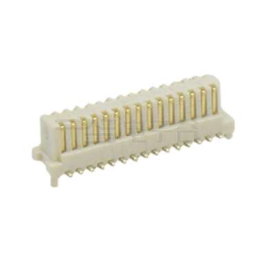 Board to Board 0.80mm 单槽双排侧插带柱 SMT型公座 30pin 米黄色 镀全金G/F