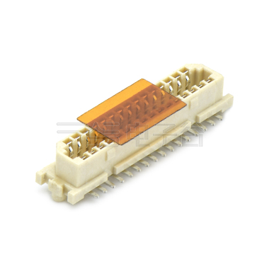 Board to Board Pitch1.0 H3.3mm单槽双排带定位柱无焊片 SMT型母座 31pin 白色 镀全金G/F