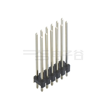 Pitch 2.00mm 180° 双排 DIP 单塑排针 L=12.6 2X06Pin 黑色 镀全金G/F
