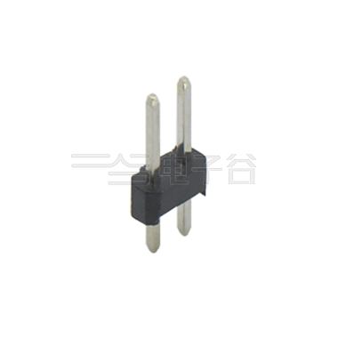 Pitch 2.00mm 180° 双排 DIP 单塑排针 L=8.1 2X01Pin 黑色 镀全金G/F