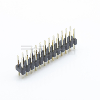 Pitch 2.00mm 180° 双排 DIP 单塑排针 L=8.1 2X13Pin 黑色 镀全金G/F