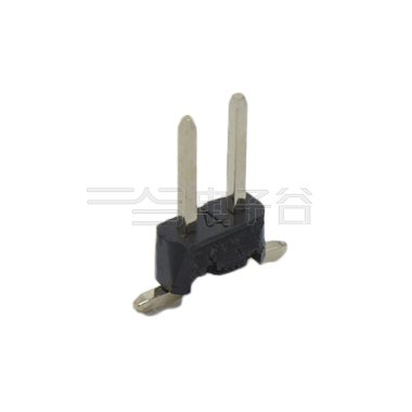 Pitch 2.54mm 180°双排 SMT单塑 排针 2X01Pin 黑色 镀全金G/F