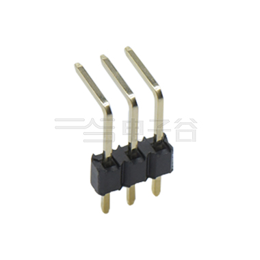 Pitch 2.50mm 90º 单排 DIP 排针 3Pin 黑色 G/F
