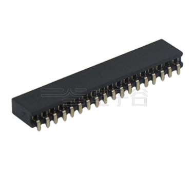 Pitch 1.27mm 90° 单排 DIP 排母1X18Pin 黑色 镀全金G/F