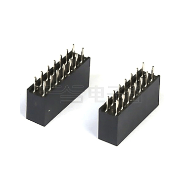 Pitch 2.54mm 180° 双排 DIP Y型排母 H8.5W5.0 PC:3.1 2X07Pin 黑色 镀全金G/F