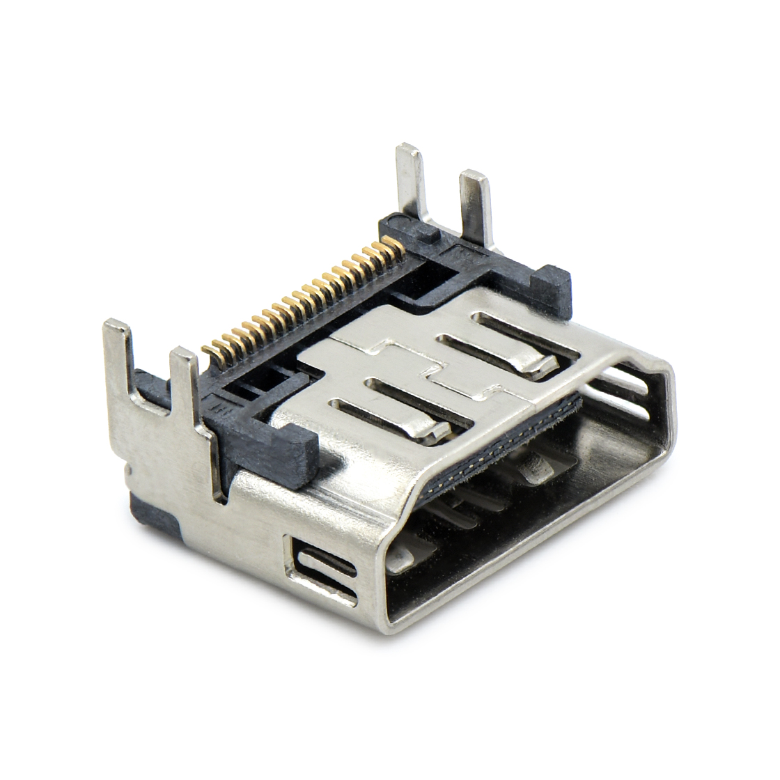 HDMI连接器2.1 A TYPE 90°SMT 外壳DIP CH=3.3mm