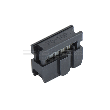 Pitch 2.54mm 180° 双排 DIP IDC 三件套 2X5P 黑色 镀半金G/F
