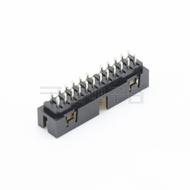 Pitch 2.0mm 简牛 塑高6.4 180度 带窗口 2X12Pin 黑色 镀全金G/F