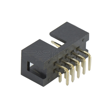 Pitch 2.54mm 90º 双排 DIP 简牛2X5Pin 黑色9T无卤 镀全金G/F