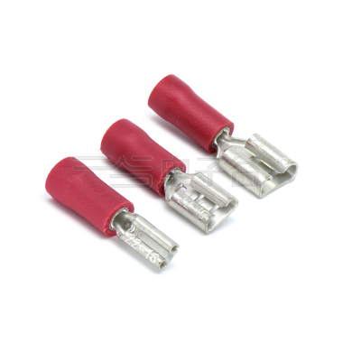 PVC绝缘110系列母插片端子 压接线径0.5-1.5mm²(22-16AWG) 红色