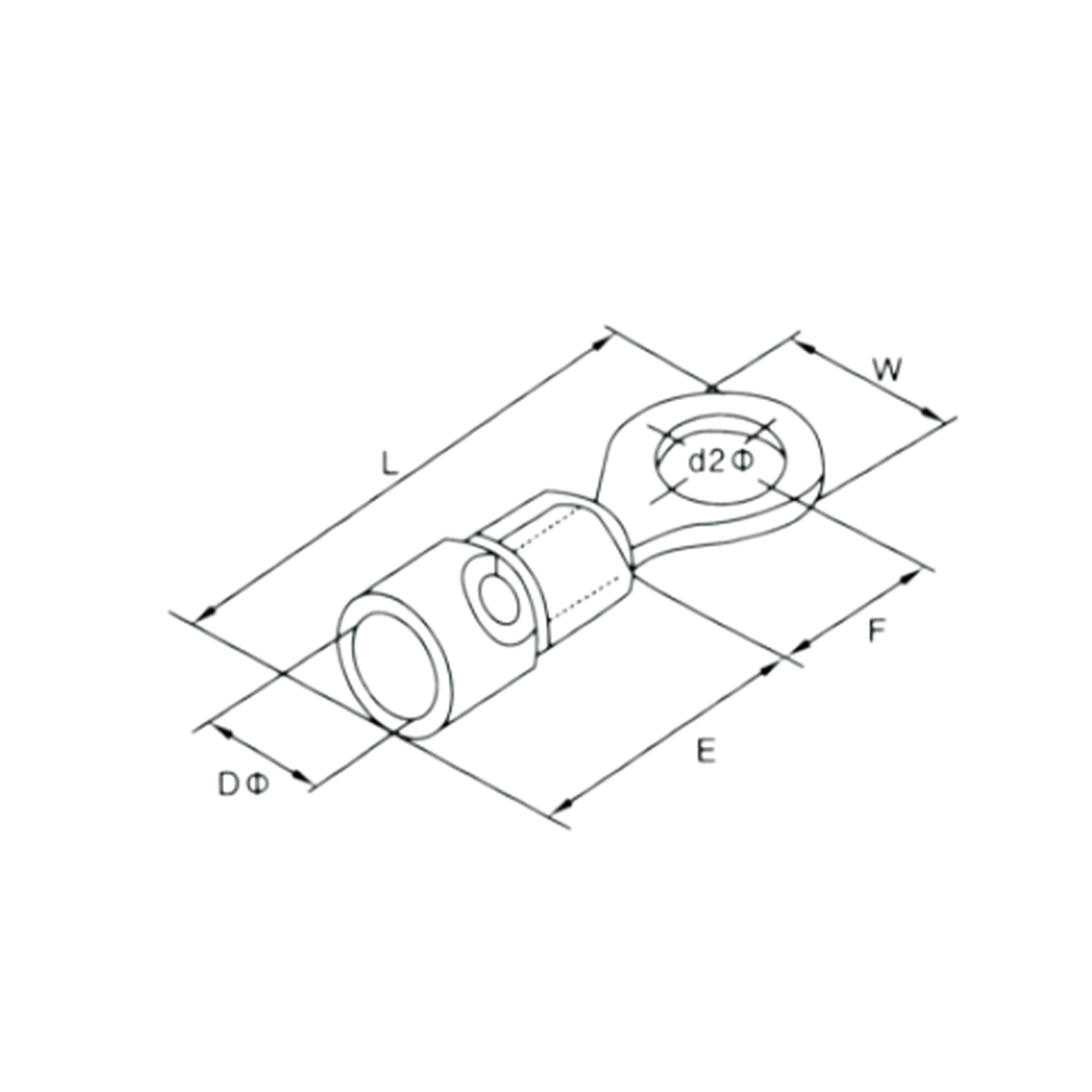 尼龙绝缘O形连续端子 接线2.5-4.0mm²