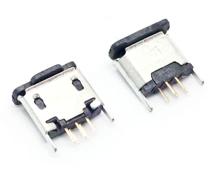USB连接器Micro USB 5P/F B Type 立插2.0mm中脚 加CAP盖