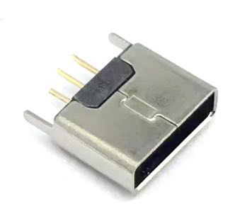 USB连接器Micro USB 5P/F AB Type 立插 无边 端子加长0.5