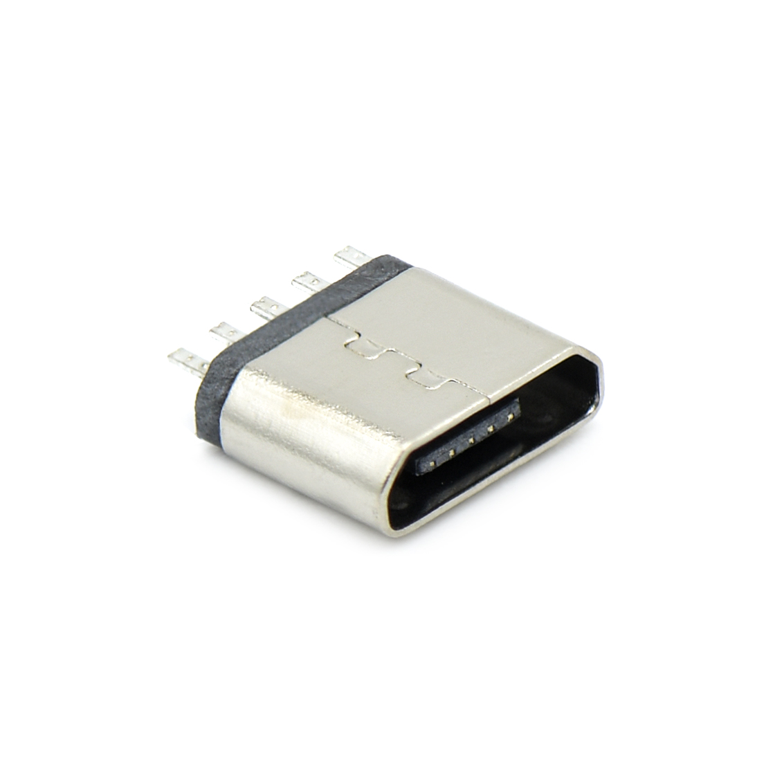 USB连接器Micro USB 5P/F B Type 夹板式0.8mm 打凸包 无边