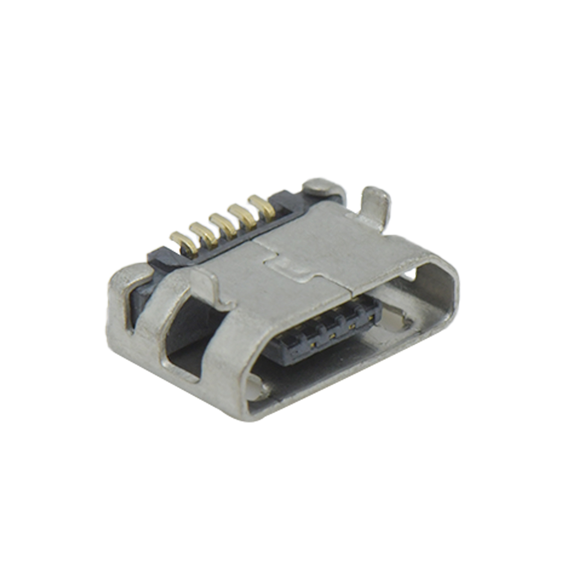 USB连接器Micro USB SMT 铁壳脚前插后贴 无边无柱