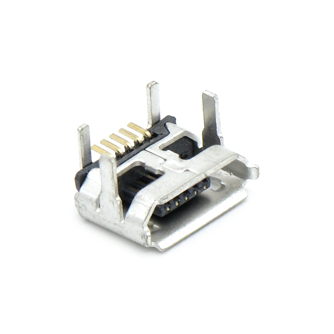 USB连接器MICRO USB 5P/F B牛角外2.0(7.2×4.85)端子加长0.7无柱T=0.3 1.5A