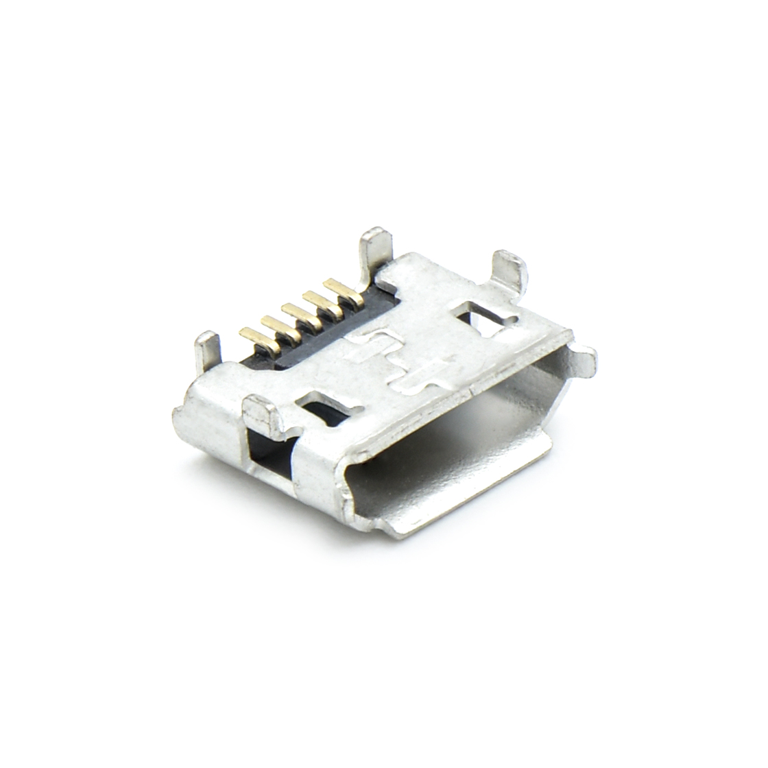 USB连接器Micro USB 5P/F B Type 反向牛角内DIP 0.6(7.7×5.3)mm