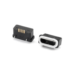 Micro USB2.0 5P/F SMT贴板式 两脚插板 中心距5.65mm L=6.6mm 防水