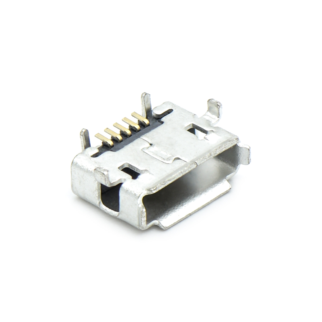 USB连接器MICRO USB 5P/F AB TYPE 反向牛角内DIP 0.6(8.35*4.45)mm