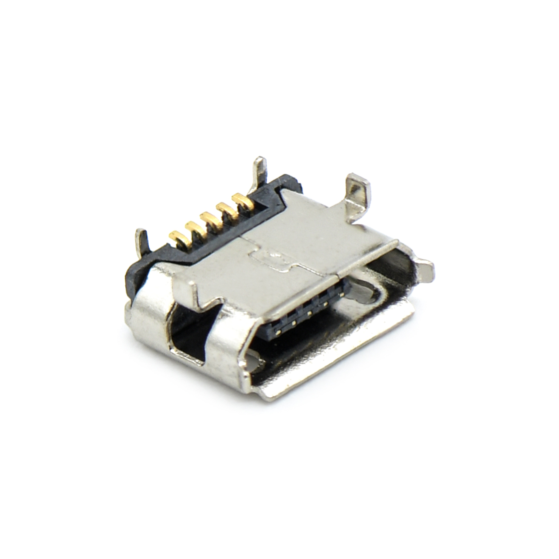 USB连接器Micro USB 5P/F B Type 牛角内DIP 0.8(7.15*4.85)mm
