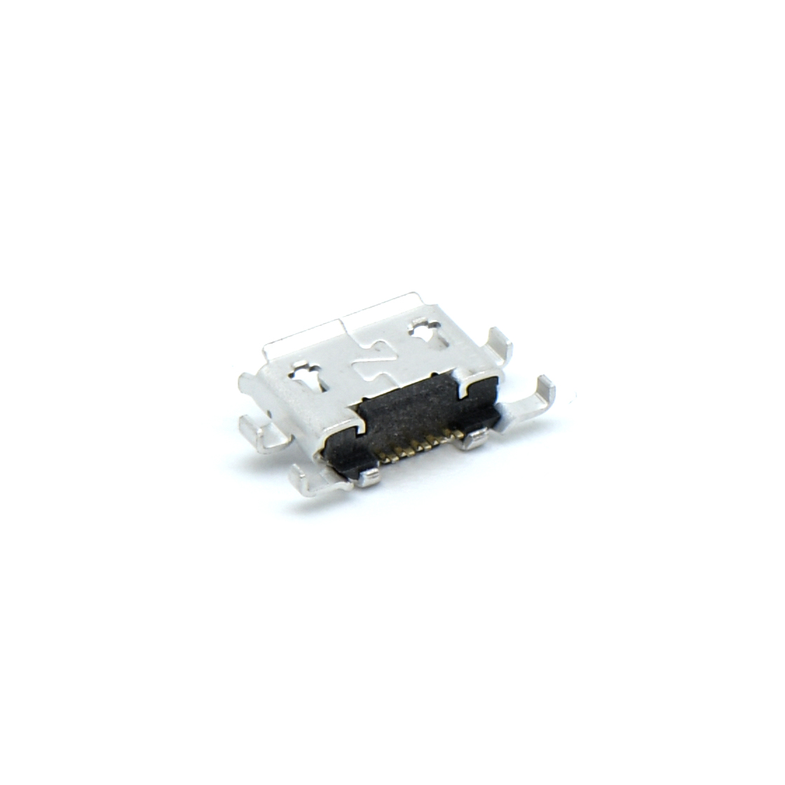 USB连接器MICRO USB 5P/F B TYPE 反向沉板1.0mm 外壳四脚插板 有边