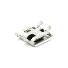 Micro USB 5P/F B Type 四脚沉板0.7mm带1.0mm插板(10.3mm)