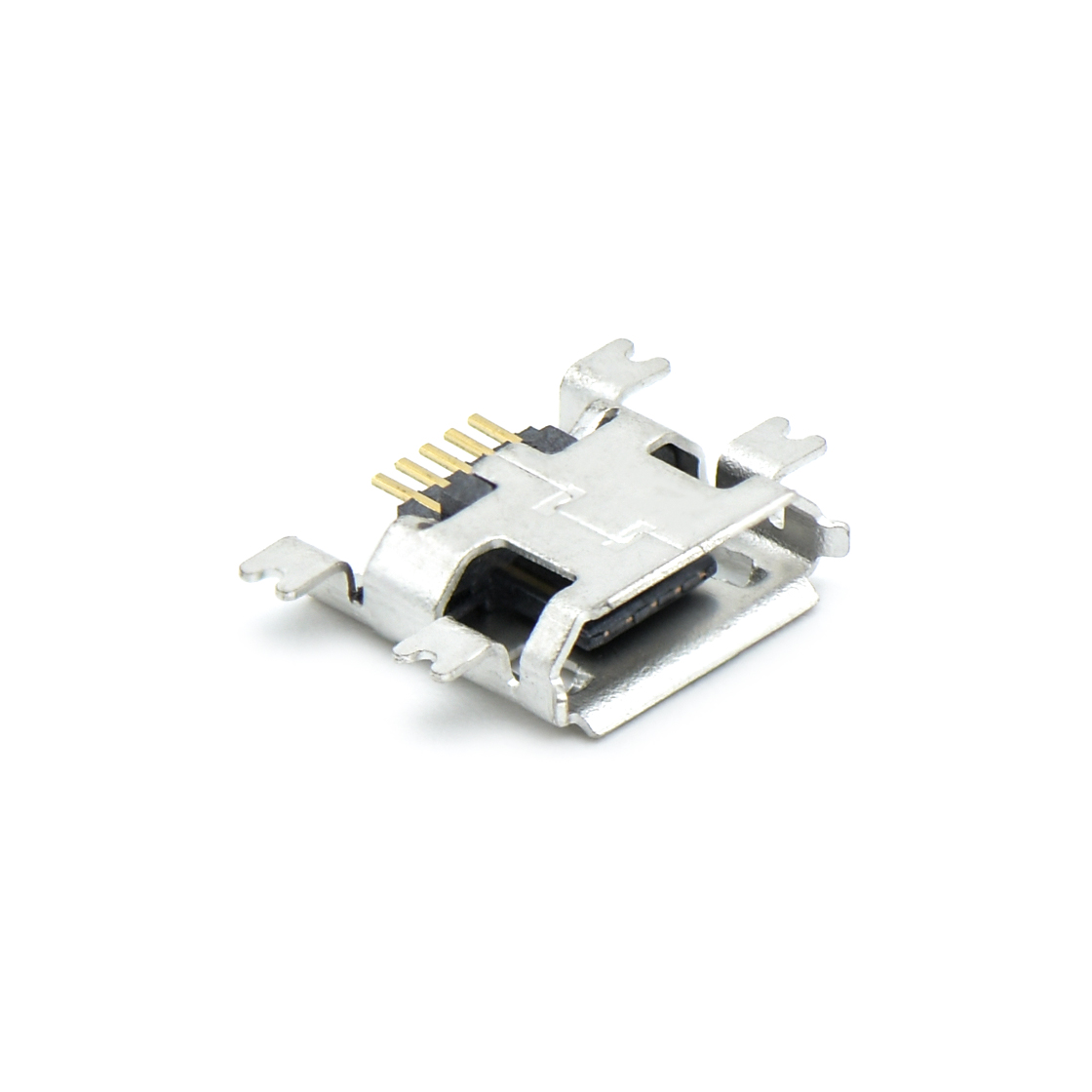 USB连接器Micro USB 5P/F B Type 四脚沉板0.7mm