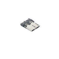 Micro USB 3.0 B Type 公头 单排焊线式 可加线夹