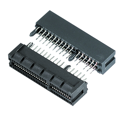 PCI-E  64Pin Female 180°DIP 黑胶 镀金G/F