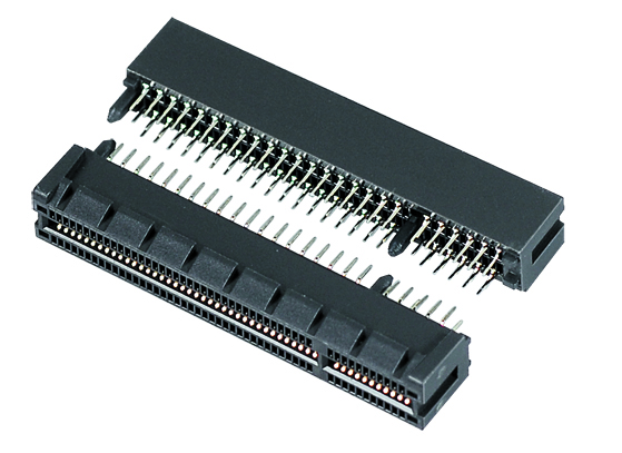PCI-E  98Pin Female 180°DIP 黑胶 镀金G/F