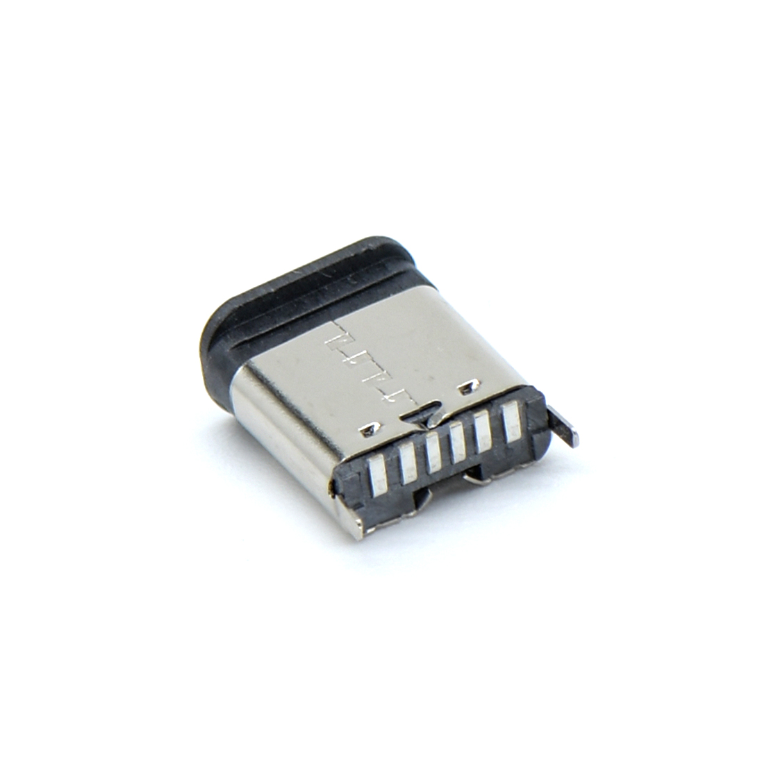 USB连接器TYPE C 6P/F 立贴 外壳两脚插板 短体L=6.5mm 无弹