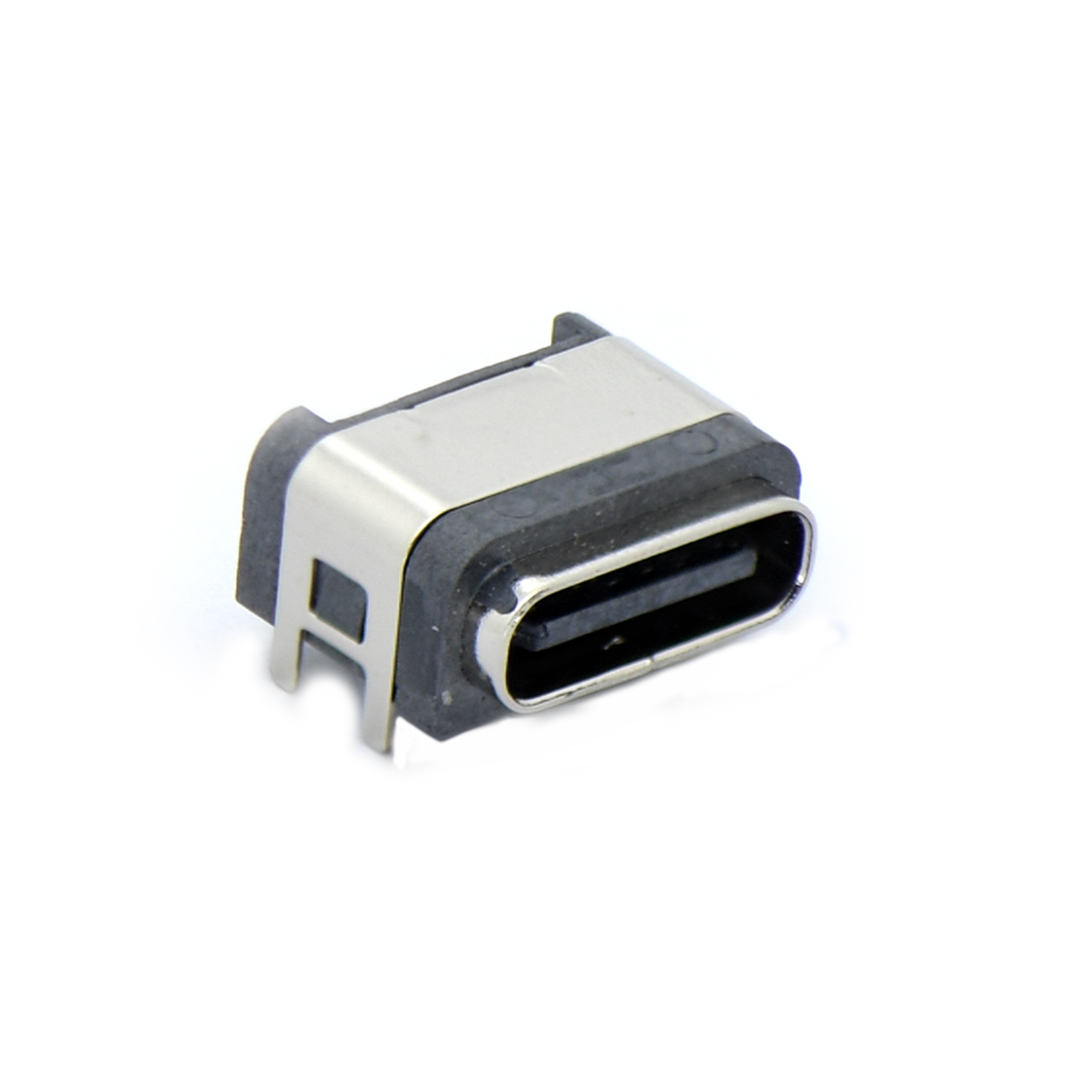 USB连接器Type-C 6P/F SMT 贴板式 外壳四脚插板 脚高1.2mm 防水型