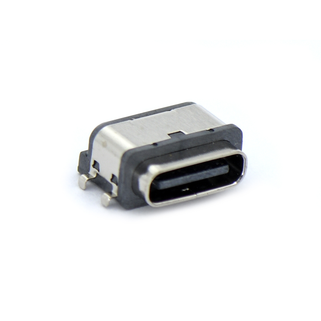 USB连接器Type-C 6P/F SMT 沉板式0.6mm 外壳四脚插板 防水型
