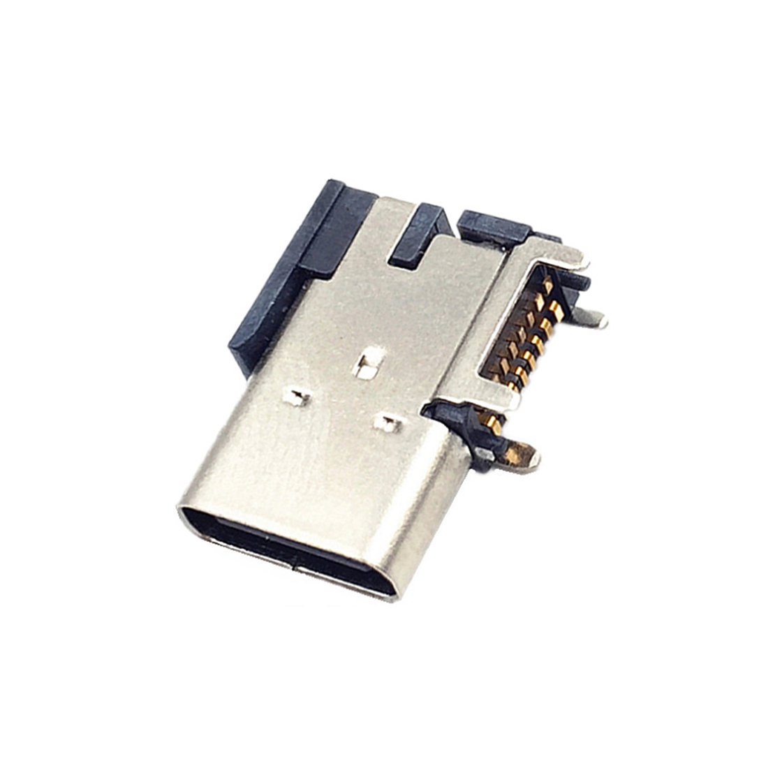 USB连接器TYPE C 16P/F 侧插SMT 四脚插板 L=14.0mm