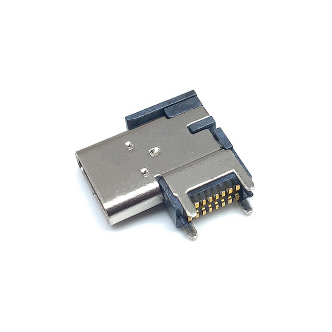 USB连接器TYPE C 16P/F 侧插SMT 四脚插板 加高CH=6.70mm L=14.0mm