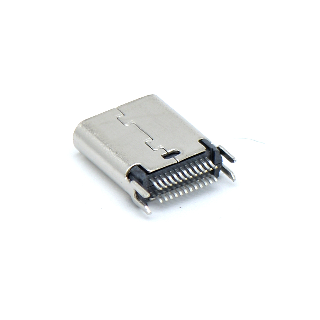 USB连接器TYPE C 24P/F 夹板式1.0MM L=9.3MM