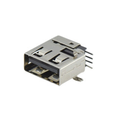 USB2.0 AF DIP侧插沉板式1.6mm L=14.0mm 两脚插板 平口