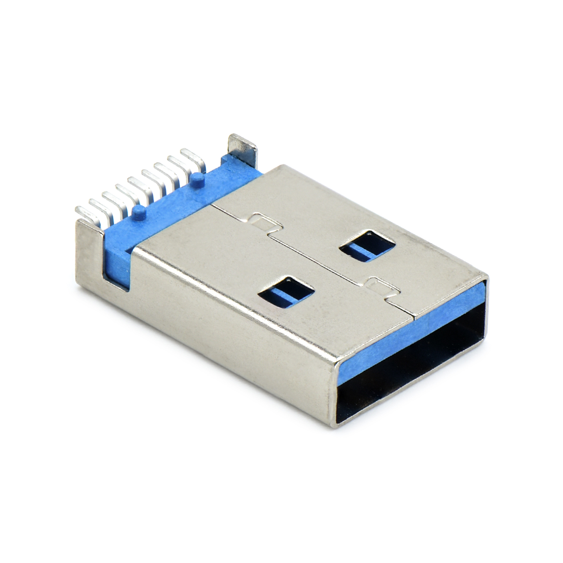 USB连接器USB3.0 AM SMT沉板式3.2mm L=18.75mm 有柱