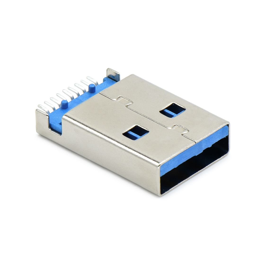 USB连接器USB3.0 AM SMT沉板式2.2mm L=18.75mm 有柱