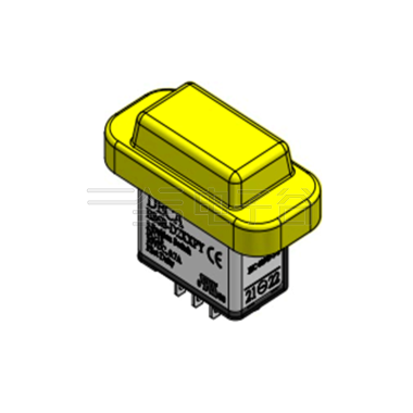 ES6B型使能开关 3位置开关2触点 按压辅助开关2触点 黄色橡胶套