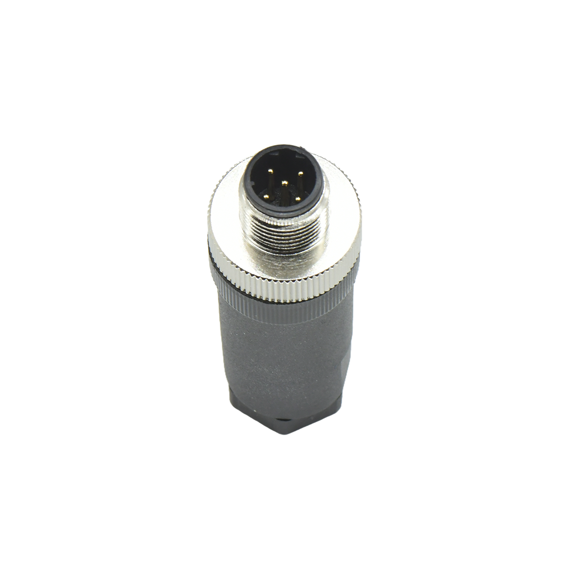 M12组装式半金属塑胶系列 公直头 5芯 D编码 螺钉压接 线径PG9