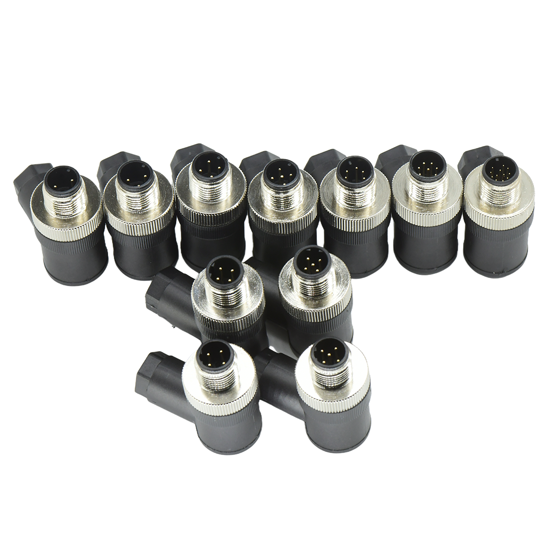 M12组装式半金属塑胶系列 公弯头 ABD编码 螺钉压接 线径PG7