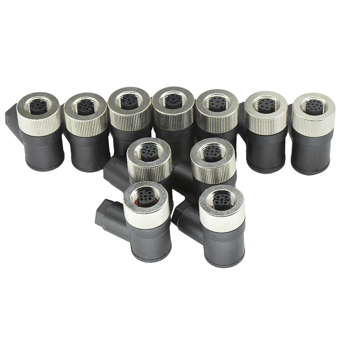 M12组装式半金属塑胶系列 母弯头 ABD编码 螺钉压接 线径PG7