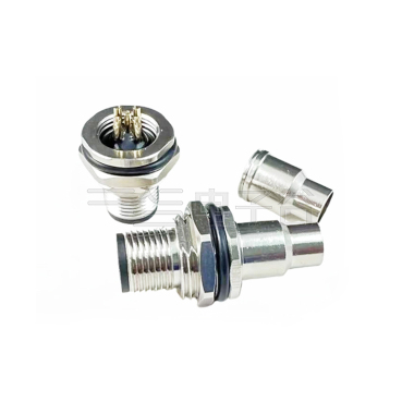 M12防水连接器 A编码 3PIN 线端公头 前锁面板式M16.PG9 SW17T