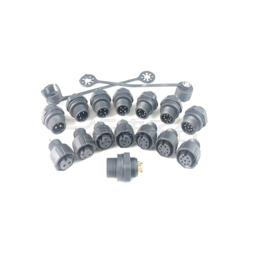 M12防水连接器 Y编码 5PIN 线端公头 前锁面板式Y-AXCJ款